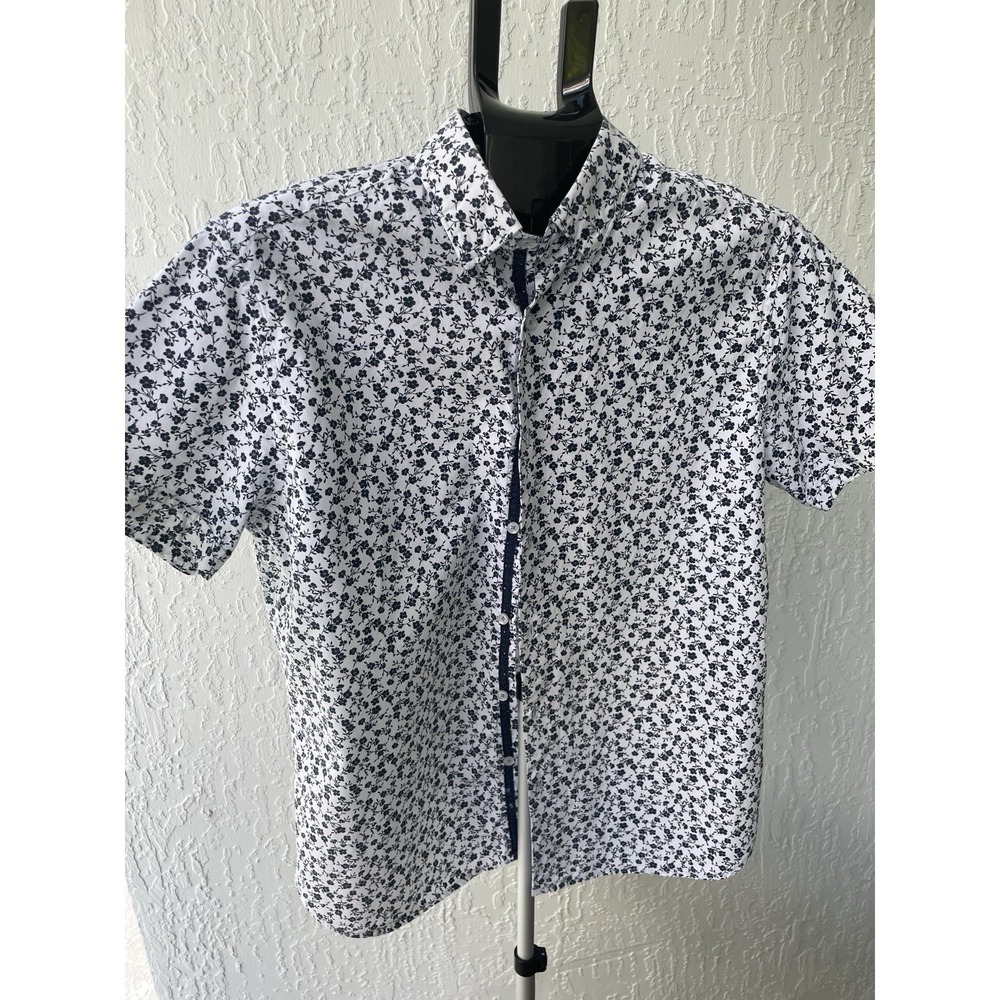 Cactus Man Ricky Singh Mens Medium Floral Short Sleeve Button Down Shirt